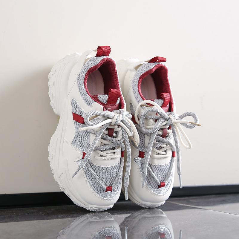 Ins Korean Version of the New Dad Shoes Girl 2025 Autumn Student Sports Running Casual Thick Sole Height Increase FB9912