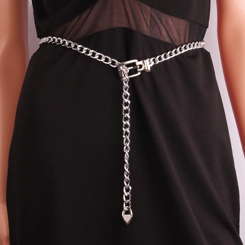 Style Metal Waist Chain For Women With Pearl Buckle Trendy Hip Hop Jewelry