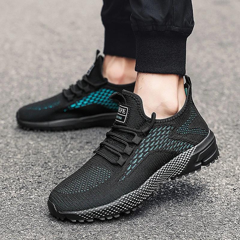 Fashion Men Casual Shoes Breathable Flats Mens Walking Shoes Athletic Jogging Running Mesh Lightweight Sport Sneakers Shoes