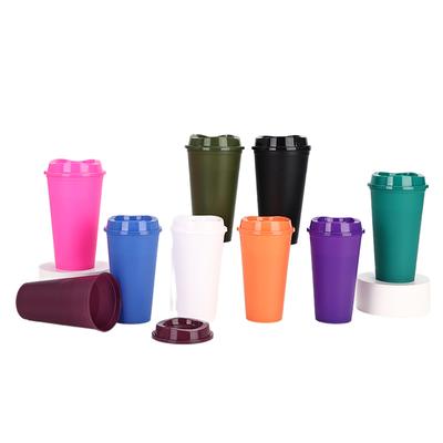 355Ml Plastic Reusable With Lid, Cold Water Coffee Cup, Household Beverage, Kitchen Supplies