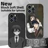 Classic Anime School Days  Phone Case For iPhone 16 16e 15 14 13 12 11 Plus Mini Pro Max Soft Black Shockproof Cover