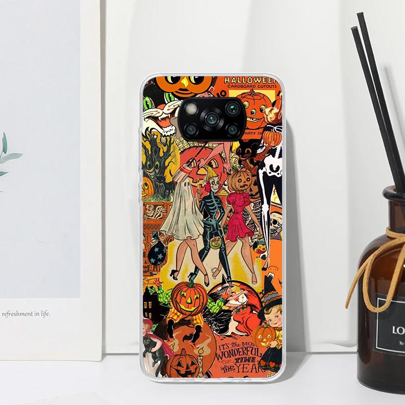 

Halloween Fall Art Witch Cat Phone Case For Xiaomi Poco X7 X6 X5 M7 M8 Pro F7 Ultra Redmi 15C 15 13C 13 12C 12 10 10C 10A Art Fu Xiaomi Poco M7 4G