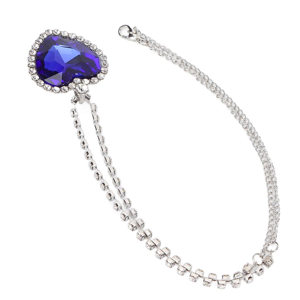 Blaue Liebesherz Anhänger Halskette Liebeshalskette Elegante Mode Halskette Valentinstag Geschenk