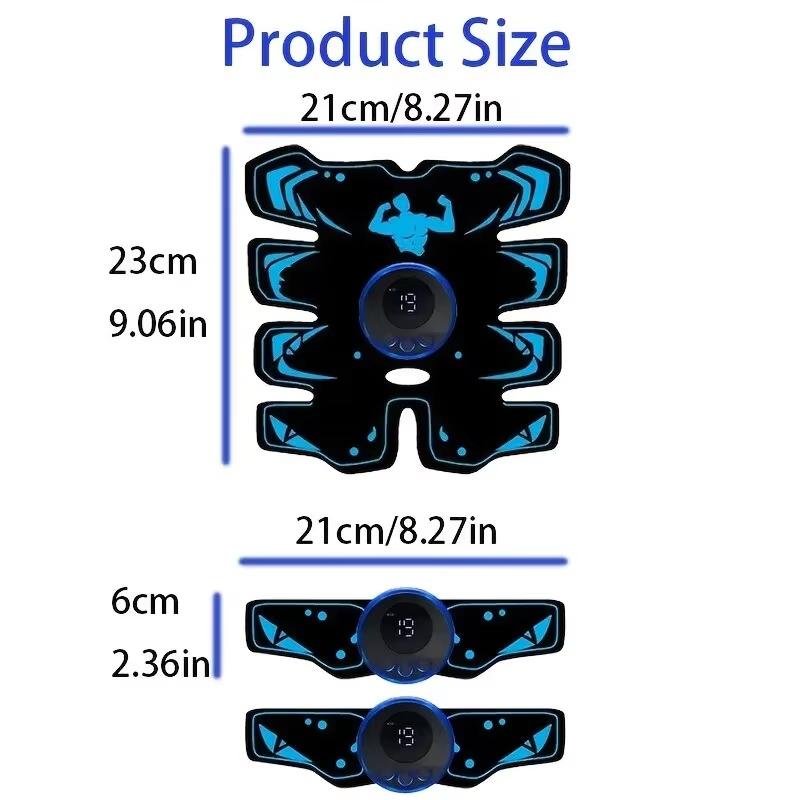 USB Rechargeable EMS Muscle Stimulator Abs Arms 3 In 1 Training Pad Wireless Smart Fitness Abdominal Trainer Body Slimming
