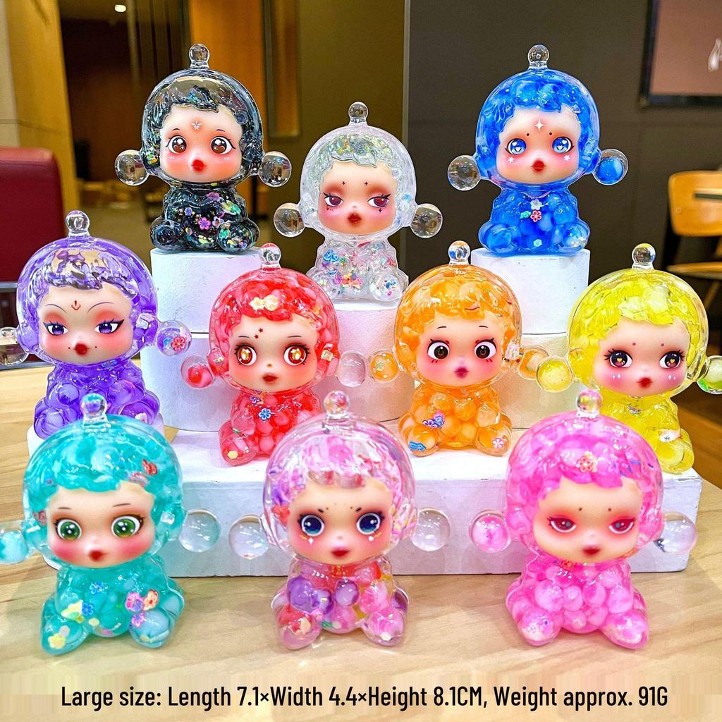 Creative Quicksand Turtle Keychain with Acrylic Macaron Colors and Large Display Stand