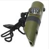 7-in-1 Multifunctional Survival Whistle with LED Light, Thermometer & Compass
