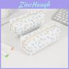 Canvas Floral Pencil Case With Large Capacity For Students And Makeup Storage