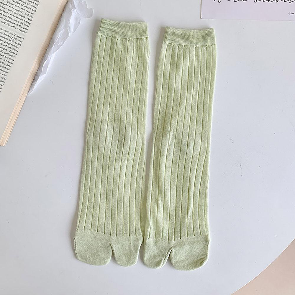 Japanese Style Mid Tube 2 Finger Socks For Women Thin Breathable Casual Cotton Socks Split Toe Socks 2 Toe Socks with Fingers