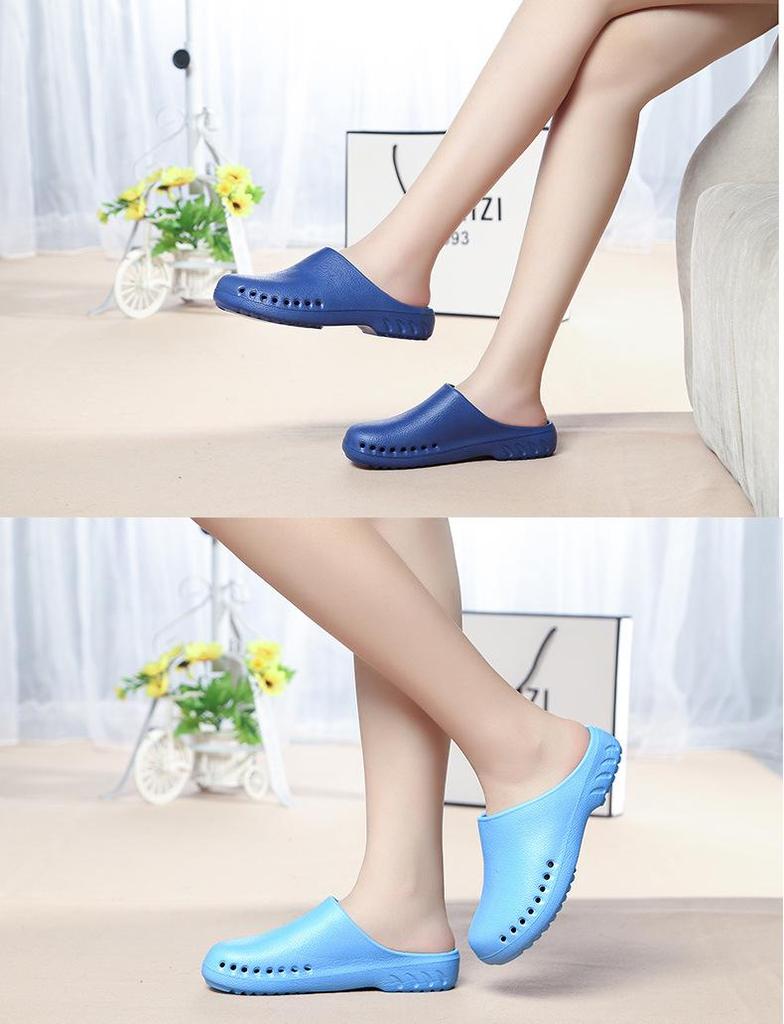 Pantoufles de travail chirurgicales antidérapantes en EVA à bout fermé pour hommes et femmes