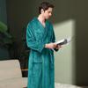 Women's & Men's Double-Sided Thick Coral Fleece Bathrobe - Long, Ankle-Length, Ideal for Autumn & Winter