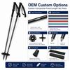 Zeroring Carbon Composite Ski Poles Fixed Length Lightweight Alpine Snow Poles Factory Direct