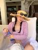 Summer Natural Raffia Sun Hat For Women Wide Brim Fashion Floppy Shade Dome Straw Hat Girl Outdoor Vacation Beach Hat Panama