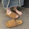 Retro flat-bottomed slippers for women to wear in the autumn of 2025. The new fashion is very easy to wear. Lazy home slippers