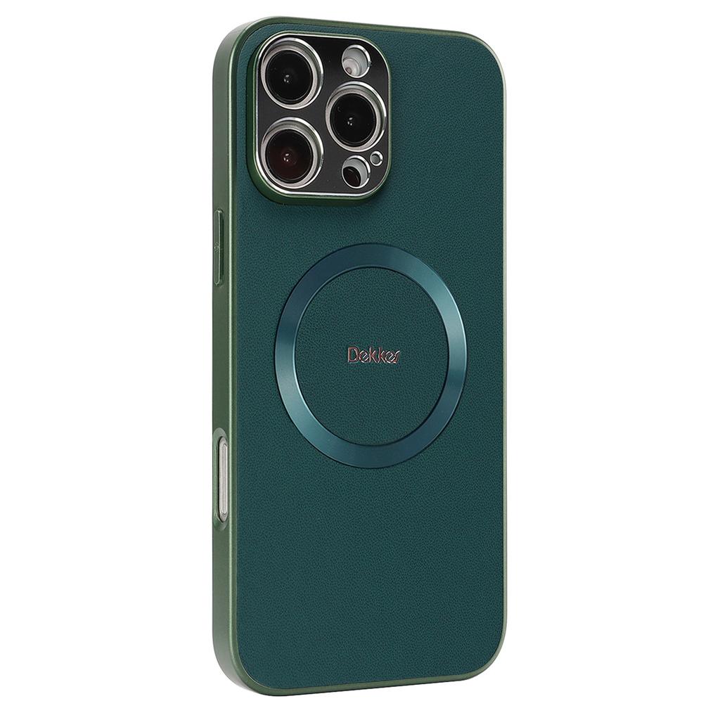 DEKKER For iPhone 16 Pro Case Compatible with MagSafe PU+TPU Phone Back Cover