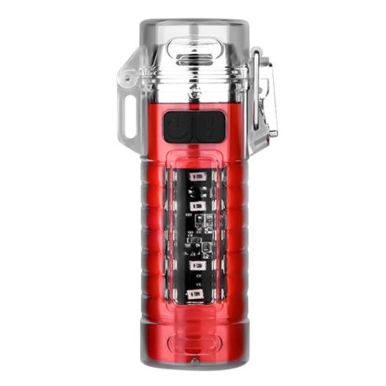 Multifunction Flashlight Life Waterproof Type-C Rechargeable Super Bright Portable Outdoor Fishing Hiking Camping Mini Igniter LED Torch