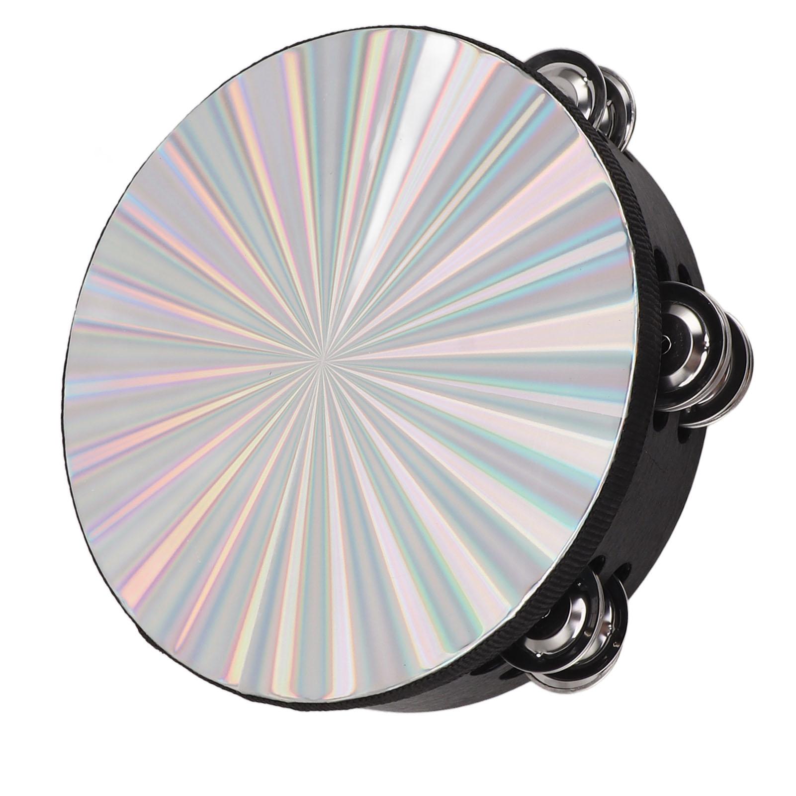 

Tambourine Double Row Jingles Drum Metal Bell Handheld Drum Kids Percussion Musical Instrument 10 10 Inch