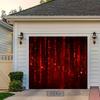 One piece of red shiny stars and light party backdrop fabric - deep wine red night sky glitter banner  polyester fabric