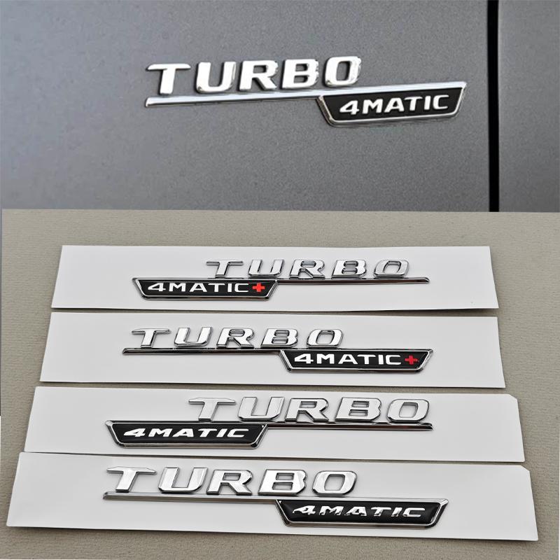 3D ABS Chrome Car Letters Logo A45 A45 S TURBO 4MATIC Stickers Rear Trunk Emblem Badge For Mercedes Benz AMG A45 A45S W177 W176