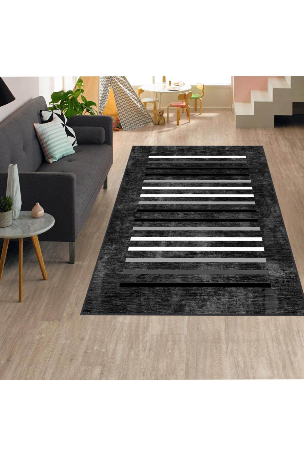 

Rovigo Home Washable Printed Carpet RVG1306 50x80 чёрный
