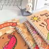4PCS Creative A5 Paper Capybara Notebook Anime Internal Blank Page Student Notepad Thickened Cute School Supplies