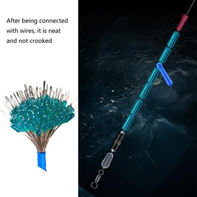 100pcs Silicone Space Bean Stopper Oval Fishing Peg Oval Bobber Stopper Professional Float Sinker Stops for Fishing Line