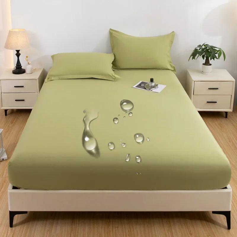 100% Waterproof Mattress Cover Bed Fitted Sheet Mattress Bedspread Protector Pads Single/Double/King/Queen Bedding Linen