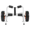 Kayak Cart, 113.4 Kg Load Capacity, Foldable Kayak Trolley with 25.4 Cm Solid Rubber Tires & 1 Ratchet Strap, Paddle Board Trolley for Carrying