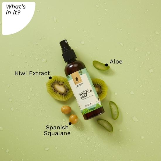 PILGRIM Spanish Squalane Face Toner pro zářivou pleť | Osvěžuje | Bezalkoholový toner pro stažení otevřených pórů| Toner pro suchou pleť|100ml
