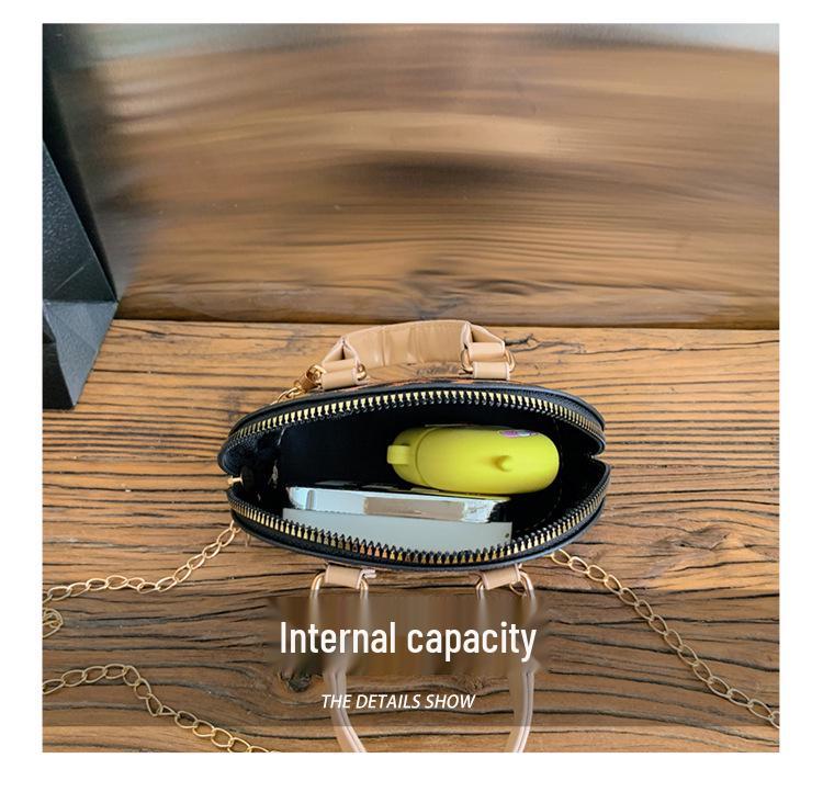 Leopard Print Girl's Mini Crossbody Handbag with Chain