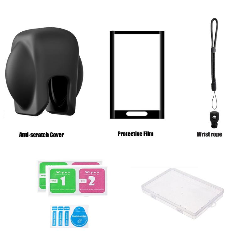 

Для Insta360 X5 силиконовая крышка объектива + веревка против потери + защитная пленка для экрана Защитная пленка от царапин для Insta360 X5 Аксессуары