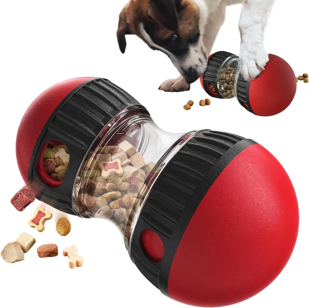 Hundespielzeug Tumbler Leckender Futterball Elliptische Bahn Rollender Ball Langsamer Futterspender Schützt den Magen Steigert die Intelligenz Haustierbedarf