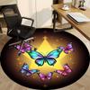 1pc Butterflies Star Office Round Rug, Non-slip, Soft and Durable Office Rug for Interior Decoration, Perfect for Office, Beautiful Decoration yy26032