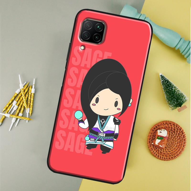 Cute Cartoon Chibi Valorant For Huawei P20 P40 Lite P60 P30 Pro Nova 5T 12s 12i 11i Y90 Y70 Y60 Y61 Y91 Y72 9 10 SE Case