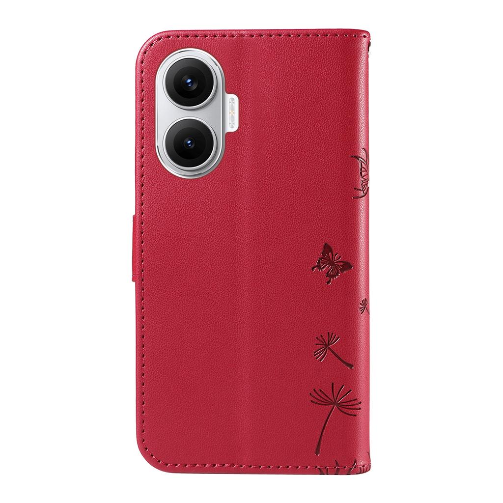 For Xiaomi Redmi Turbo 4 Pro 5G Leather Wallet Case with Strap Dandelion Imprint Phone Stand Cover