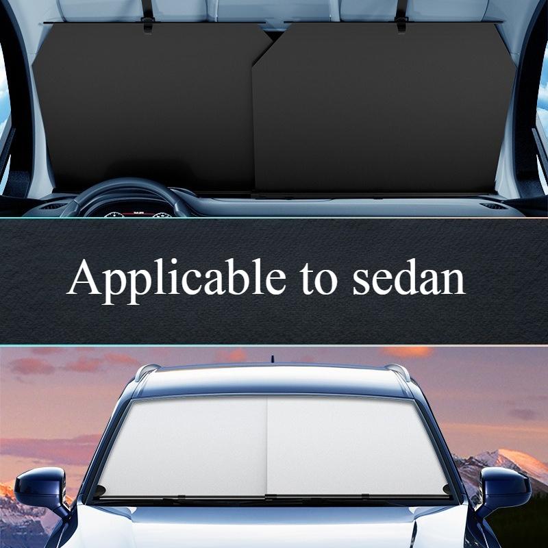 Universal Car Sunshade Automatic Retractable Curtain Car Sun Protection Heat Insulation Front Windshield Visor Cover