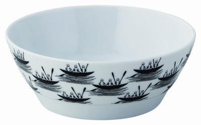 Yamaka Shoten MOOMIN Hattifattare 15 cm Mikrovågsugn och Diskmaskin Mumin Nordisk Dag Bröllop Tillverkad i "Bob Foundation" Skål, Design, Ca. Diameter,