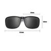 Clip Polarized Sunglasses Square Men Clip On Glasses Flip-up Frames Sunglasses Covers Blue Night Vision Color Lens