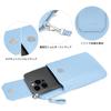 Nuoku Smartphone Shoulder Bag for Women with Bag for Smartphone and Removable Mobile Pouch Bag with Card Slots Wallet, 2-in-1 Wallet, (Blue)