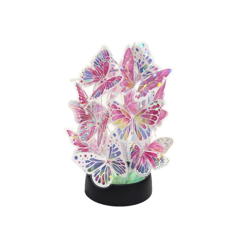 1 Set Unique Novelty Bedroom Lamp Butterfly Night Light Diy Craft Romantic Gift For Girls Women Valentines Day Birthday