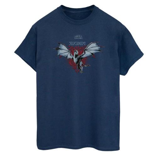 House Of The Dragon Womens/Ladies Silverwing Dragon Cotton Boyfriend T-Shirt