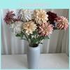 Long 2 Stem Head Dahlia Artificial Silk Flowers Wedding Home Decor Props Photo