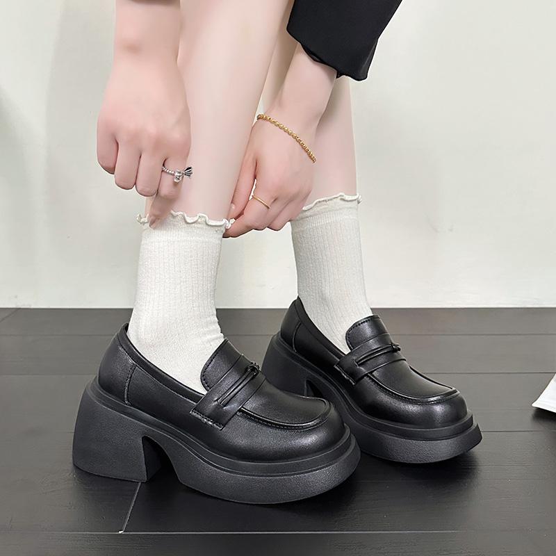 Fashion 2026 Spring Autumn Platform Mary Jane Shoes Women Thick Heels Trendy Street Slip On Lolita Shoes