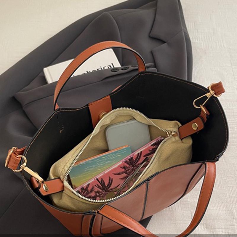 Women's New High-capacity Crossbody Bucket Bag Versatile and Simple Single Shoulder Basket Small Purse and Handbag KTB