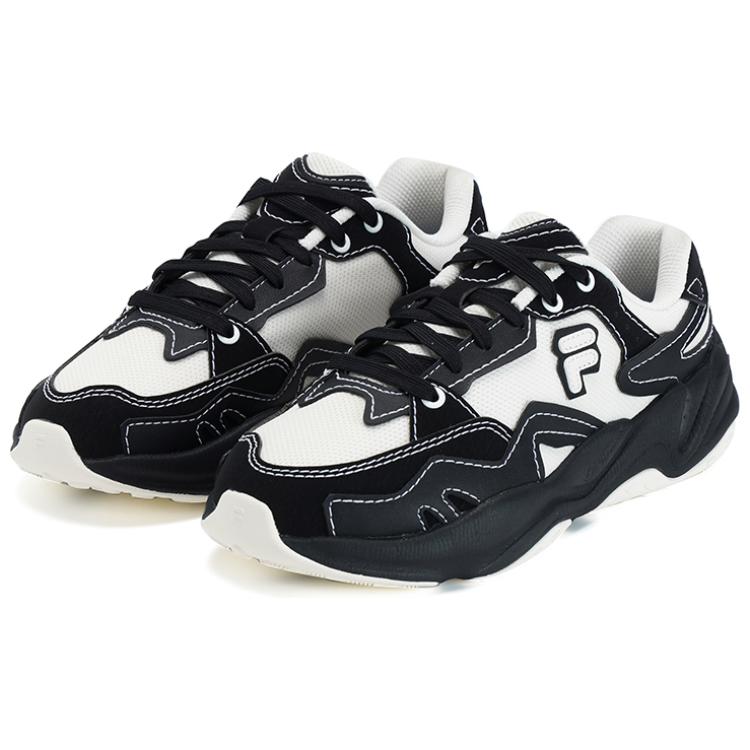 Fila Fusion Flash Retro Low Top Running Shoes Women Sneaker Black T12W331103FPB