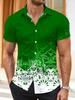 [Print Design – Not Texture] Fashion Print Trendy Size Short Sleeve Shirt 1pc Perfect Gift