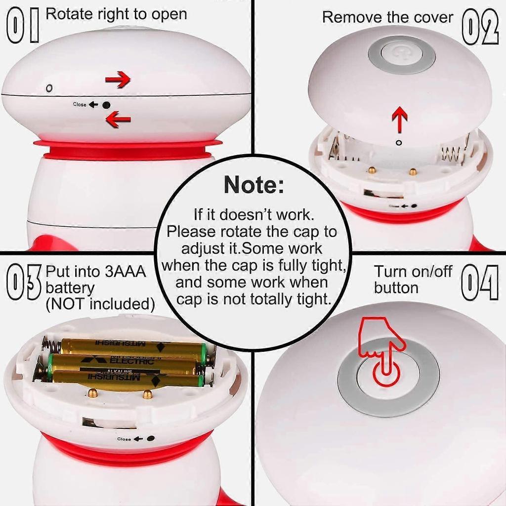 Handheld Massager Mini Portable Vibrating Body Massager with LED Light for Hand Head Neck Back Legs Arms Pain Release, Battery Operated, Easy Hand Gri