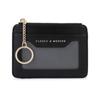 Portable Multi-card Slots Card Bag Keychain Hanging Leather Multi-card Wallet PU Leather Coin Purse Gifts