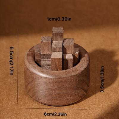 1Pc Beech Wood Black Walnut Fragrance Expander, Essential Oil Aromatherapy Decoration for Car and Home