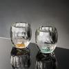 Lichte luxe diamantgeslepen bladgoud witwijnglas, verticale turquoise wijndispenser, wijnglas, set