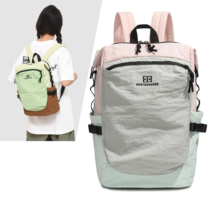 Outdoor double-shoulder backpack for women, with large capacity. It's portable and suitable for commuting, traveling. It's a cas